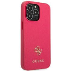 Guess Kryt Guess GUHCP13LPS4MF Apple iPhone 13 Pro pink hardcase Saffiano 4G Small Metal Logo