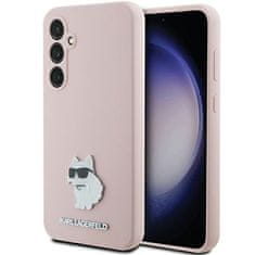 Karl Lagerfeld Kryt Karl Lagerfeld KLHCS23FESMHCNPP Samsung Galaxy S23 FE Silicone Choupette Metal Pin pink