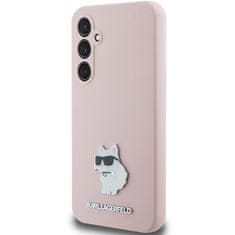 Karl Lagerfeld Kryt Karl Lagerfeld KLHCS23FESMHCNPP Samsung Galaxy S23 FE Silicone Choupette Metal Pin pink