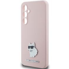 Karl Lagerfeld Kryt Karl Lagerfeld KLHCS23FESMHCNPP Samsung Galaxy S23 FE Silicone Choupette Metal Pin pink