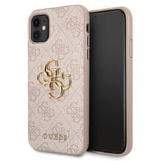 Guess Kryt Guess GUHCN614GMGPI Apple iPhone 11 pink hardcase 4G Big Metal Logo