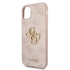 Guess Kryt Guess GUHCN614GMGPI Apple iPhone 11 pink hardcase 4G Big Metal Logo