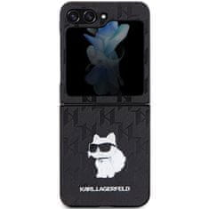 Karl Lagerfeld Kryt Karl Lagerfeld KLHCZF5SAPCHNPK Samsung Galaxy Z Flip5 hardcase Saffiano Monogram Choupette Pin black