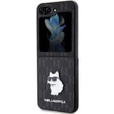 Karl Lagerfeld Kryt Karl Lagerfeld KLHCZF5SAPCHNPK Samsung Galaxy Z Flip5 hardcase Saffiano Monogram Choupette Pin black