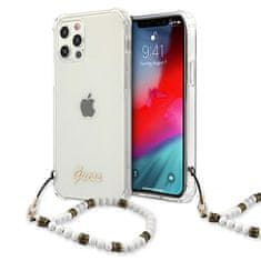 Guess Kryt Guess GUHCP12LKPSWH Apple iPhone 12 Pro Max Transparent hardcase White Pearl