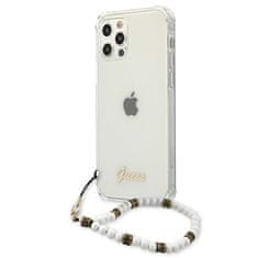 Guess Kryt Guess GUHCP12LKPSWH Apple iPhone 12 Pro Max Transparent hardcase White Pearl