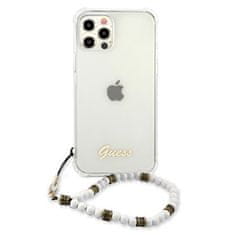 Guess Kryt Guess GUHCP12LKPSWH Apple iPhone 12 Pro Max Transparent hardcase White Pearl