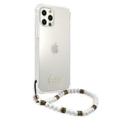 Guess Kryt Guess GUHCP12LKPSWH Apple iPhone 12 Pro Max Transparent hardcase White Pearl