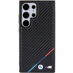 MobilPouzdra.cz Kryt BMW BMHMS24L23PUDTK Samsung Galaxy S24 Ultra hardcase Carbon Tricolor Line MagSafe black