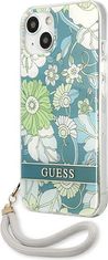 Guess Kryt Guess GUHCP13MHFLSN Apple iPhone 13 green hardcase Flower Strap