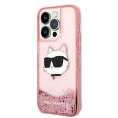 Karl Lagerfeld Kryt Karl Lagerfeld KLHCP14XLNCHCP Apple iPhone 14 Pro Max pink hardcase Glitter Choupette Head