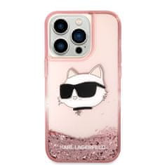 Karl Lagerfeld Kryt Karl Lagerfeld KLHCP14XLNCHCP Apple iPhone 14 Pro Max pink hardcase Glitter Choupette Head