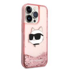 Karl Lagerfeld Kryt Karl Lagerfeld KLHCP14XLNCHCP Apple iPhone 14 Pro Max pink hardcase Glitter Choupette Head