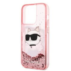 Karl Lagerfeld Kryt Karl Lagerfeld KLHCP14XLNCHCP Apple iPhone 14 Pro Max pink hardcase Glitter Choupette Head