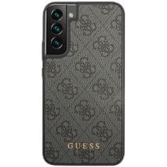 Guess Kryt Guess GUHCS23SG4GFGR Samsung Galaxy S23 grey hardcase 4G Metal Gold Logo