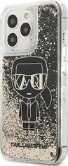 Karl Lagerfeld Kryt Karl Lagerfeld KLHCP13LLGGKBK Apple iPhone 13 Pro black hardcase Liquid Glitter Gatsby