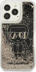 Karl Lagerfeld Kryt Karl Lagerfeld KLHCP13LLGGKBK Apple iPhone 13 Pro black hardcase Liquid Glitter Gatsby