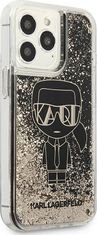 Karl Lagerfeld Kryt Karl Lagerfeld KLHCP13LLGGKBK Apple iPhone 13 Pro black hardcase Liquid Glitter Gatsby