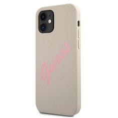 Guess Kryt Guess GUHCP12SLSVSGP Apple iPhone 12 mini grey pink hardcase Silicone Vintage