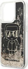 Karl Lagerfeld Kryt Karl Lagerfeld KLHCP13LLGGKBK Apple iPhone 13 Pro black hardcase Liquid Glitter Gatsby