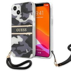 Guess Kryt Guess GUHCP13SKCABBK Apple iPhone 13 mini black hardcase Camo Strap Collection