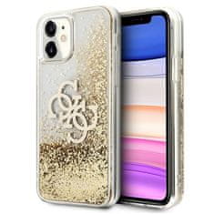 Guess Kryt Guess GUHCN61LG4GGO Apple iPhone 11 gold hardcase 4G Big Liquid Glitter