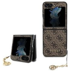 Guess Kryt Guess GUHCZF5GF4GBR Samsung Galaxy Z Flip 5 hardcase 4G Charms Collection brown