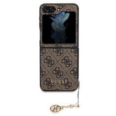 Guess Kryt Guess GUHCZF5GF4GBR Samsung Galaxy Z Flip 5 hardcase 4G Charms Collection brown