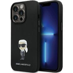 Karl Lagerfeld Kryt Karl Lagerfeld KLHCP14LSMHKNPK iPhone 14 Pro Silicone Ikonik Metal Pin black