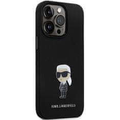 Karl Lagerfeld Kryt Karl Lagerfeld KLHCP14LSMHKNPK iPhone 14 Pro Silicone Ikonik Metal Pin black