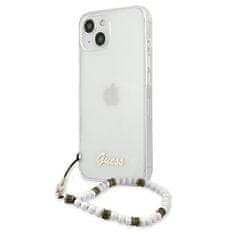 Guess Kryt Guess GUHCP13SKPSWH Apple iPhone 13 mini Transparent hardcase White Pearl