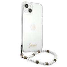 Guess Kryt Guess GUHCP13SKPSWH Apple iPhone 13 mini Transparent hardcase White Pearl