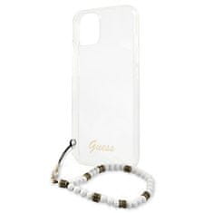 Guess Kryt Guess GUHCP13SKPSWH Apple iPhone 13 mini Transparent hardcase White Pearl