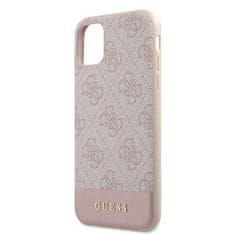 Guess Kryt Guess GUHCN61G4GLPI Apple iPhone 11 pink hardcase 4G Stripe Collection