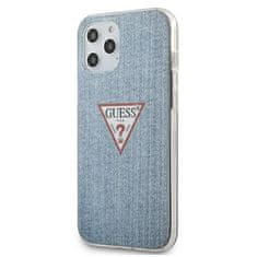 Guess Kryt Guess GUHCP12LPCUJULLB Apple iPhone 12 Pro Max light blue hardcase Jeans Collection