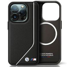 MobilPouzdra.cz Kryt BMW BMHMP15L23PUCPK Apple iPhone 15 Pro hardcase Perforated Twisted Line MagSafe black