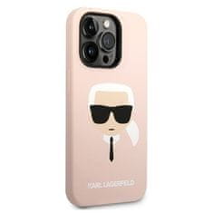 Karl Lagerfeld Kryt Karl Lagerfeld KLHMP14LSLKHLP Apple iPhone 14 Pro hardcase light pink Silicone Karl`s Head Magsafe