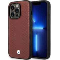 MobilPouzdra.cz Kryt BMW BMHCP14L22RFGR Apple iPhone 14 Pro burgundy Leather Diamond Pattern