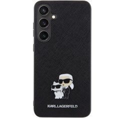 Karl Lagerfeld Kryt Karl Lagerfeld KLHCS24MPSAKCMPK Samsung Galaxy S24+ Plus hardcase Saffiano Karl & Choupette Metal Pin black