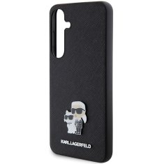 Karl Lagerfeld Kryt Karl Lagerfeld KLHCS24MPSAKCMPK Samsung Galaxy S24+ Plus hardcase Saffiano Karl & Choupette Metal Pin black