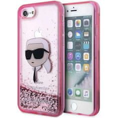 Karl Lagerfeld Kryt Karl Lagerfeld KLHCI8LNKHCP Apple iPhone SE 2022/SE 2020/8/7 pink hardcase Glitter Karl Head