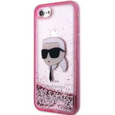 Karl Lagerfeld Kryt Karl Lagerfeld KLHCI8LNKHCP Apple iPhone SE 2022/SE 2020/8/7 pink hardcase Glitter Karl Head