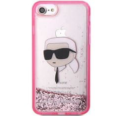 Karl Lagerfeld Kryt Karl Lagerfeld KLHCI8LNKHCP Apple iPhone SE 2022/SE 2020/8/7 pink hardcase Glitter Karl Head