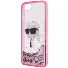 Karl Lagerfeld Kryt Karl Lagerfeld KLHCI8LNKHCP Apple iPhone SE 2022/SE 2020/8/7 pink hardcase Glitter Karl Head