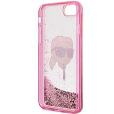 Karl Lagerfeld Kryt Karl Lagerfeld KLHCI8LNKHCP Apple iPhone SE 2022/SE 2020/8/7 pink hardcase Glitter Karl Head