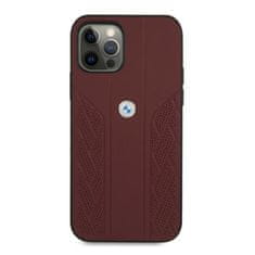 MobilPouzdra.cz Kryt BMW BMHCP12LRSPPR Apple iPhone 12 Pro Max red hardcase Leather Curve Perforate