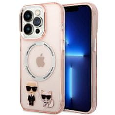 Karl Lagerfeld Kryt Karl Lagerfeld KLHMP14XHKCP Apple iPhone 14 Pro Max hardcase pink Karl & Choupette Aluminium Magsafe