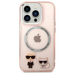 Karl Lagerfeld Kryt Karl Lagerfeld KLHMP14XHKCP Apple iPhone 14 Pro Max hardcase pink Karl & Choupette Aluminium Magsafe