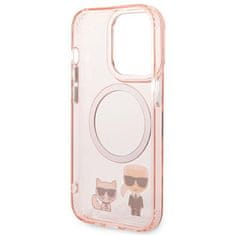 Karl Lagerfeld Kryt Karl Lagerfeld KLHMP14XHKCP Apple iPhone 14 Pro Max hardcase pink Karl & Choupette Aluminium Magsafe