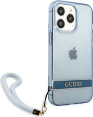 Guess Kryt Guess GUHCP13LHTSGSB Apple iPhone 13 Pro blue hardcase Translucent Stap